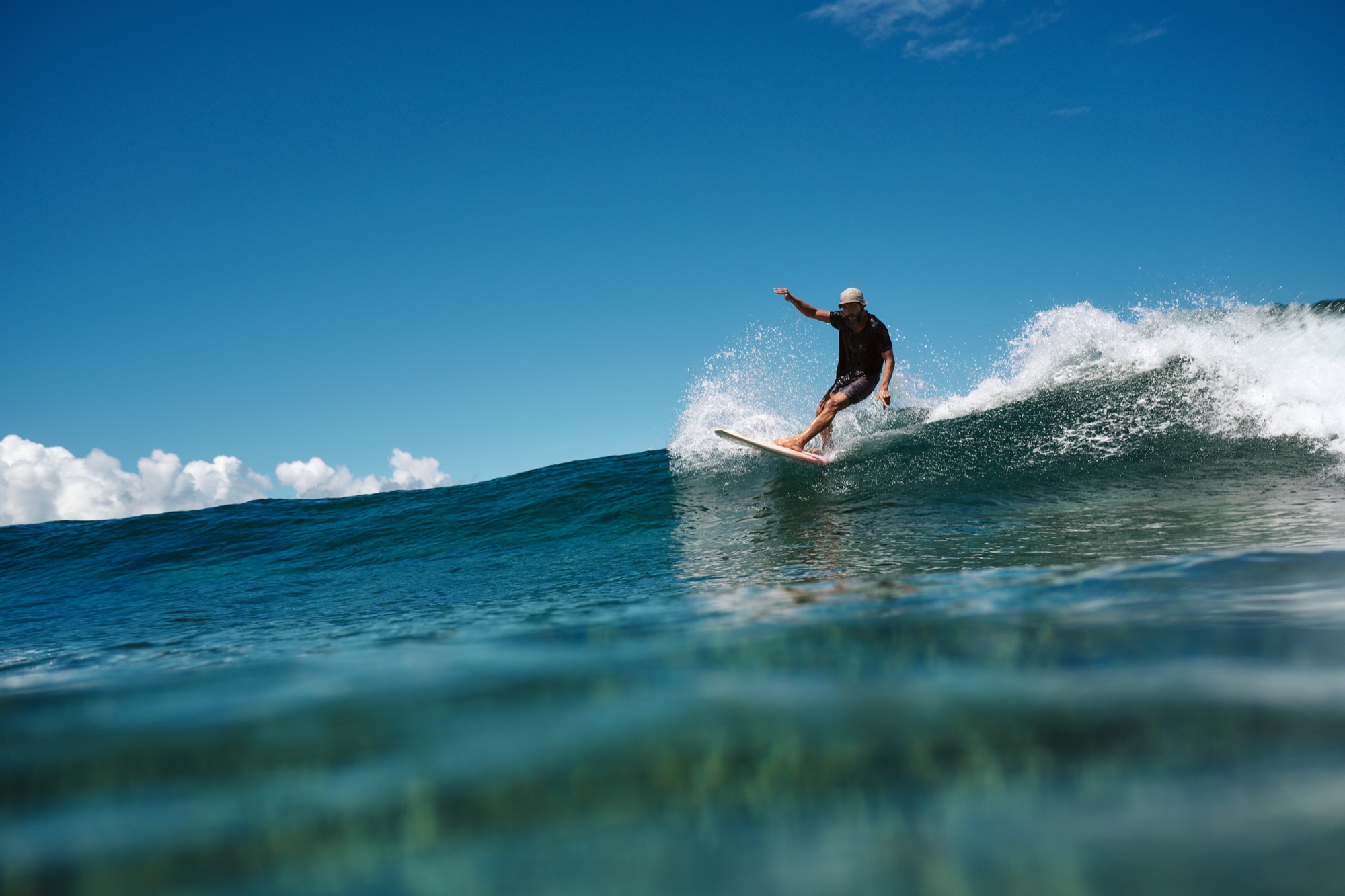 Surfing at Jacking Horse Beach Siargao